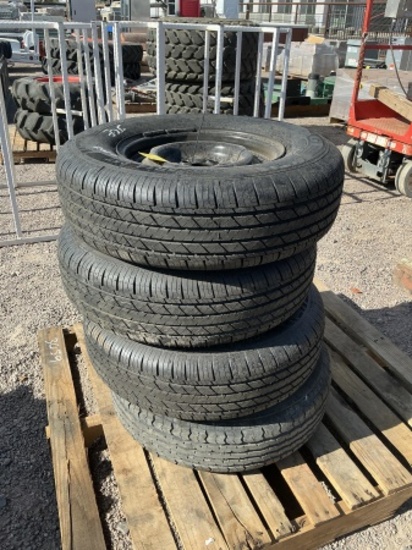PALLET OF ASST TRAILER WHEELS & TIRES
