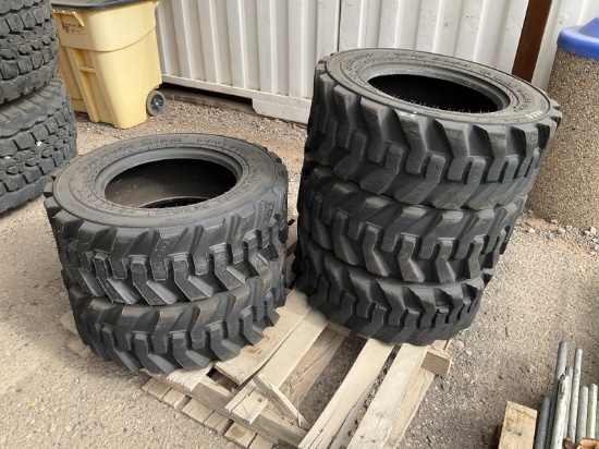 (5) Skid Steer Tires