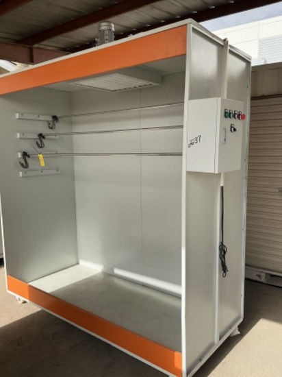 ROLLING SPRAY BOOTH W/ EXTRACTOR FAN