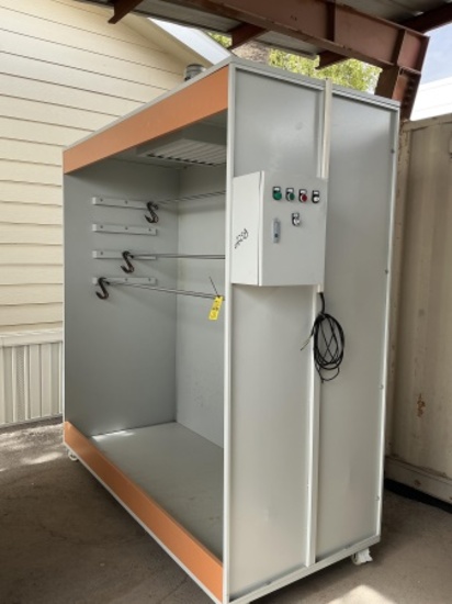 ROLLING SPRAY BOOTH W/ EXTRACTOR FAN