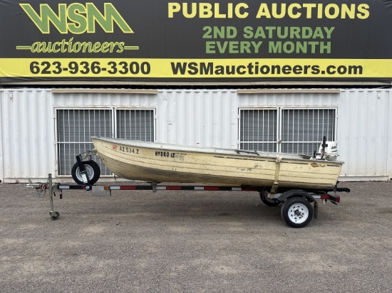 2008 Midwest SLB7 Trailer W/ 12FT Boat