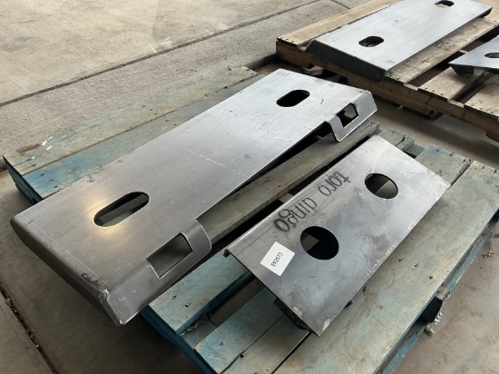 (2) Blank Skid Steer Mounting Plates