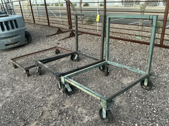 (3) Steel Framed Carts