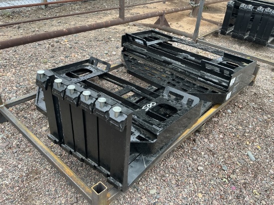 (3) 5ft Fork Attachments For Skid Steer