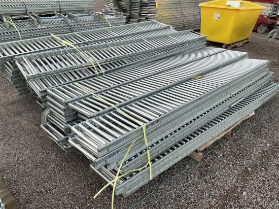 (2) PALLETS OF 12IN X 8FT ROLLER CONVEYORS