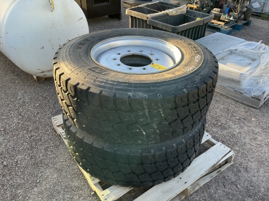 (2) TRUCK WHEELS & TIRES
