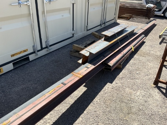 PALLET OF ASST STEEL BEAMS & TUBING