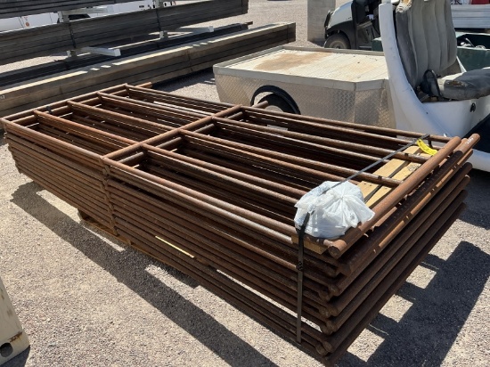 Stack Of Corral Panels W/ Gate
