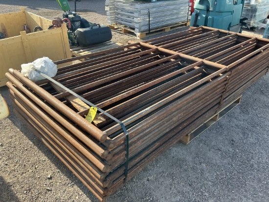 Stack Of Corral Panels W/ Gate