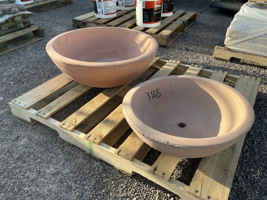 (2) Concrete Planters
