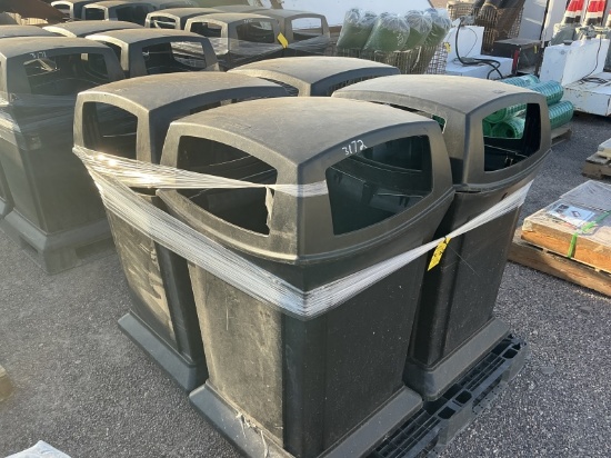 (4) RUBBERMAID TRASH ENCLOSURES