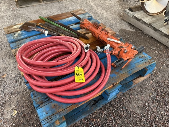 PNEUMATIC DEMO HAMMER W/ HOSE & BITS
