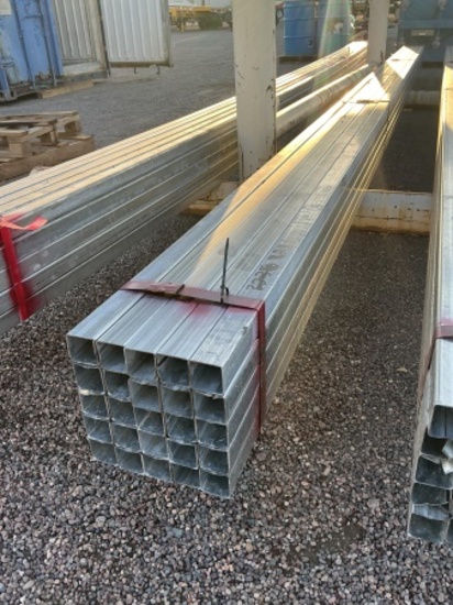 BUNDLE OF 2IN GALVANIZED SQUARE TUBING