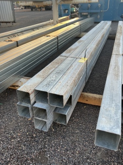 BUNDLE OF 4IN GALVANIZED SQUARE TUBING