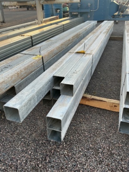BUNDLE OF 4IN GALVANIZED SQUARE TUBING