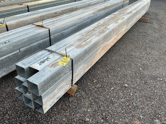 BUNDLE OF 4IN GALVANIZED SQUARE TUBING