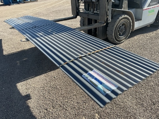 (30) 3FT X 16FT GREY METAL ROOF PANELS