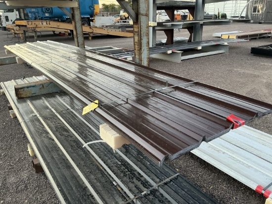 (30) 3FT X 16FT BROWN METAL ROOF PANELS