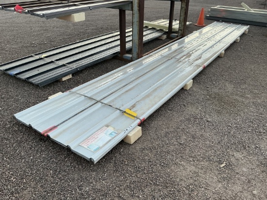 (20) 3FT X 19.69FT WHITE METAL ROOF PANELS