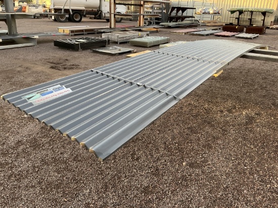 (20) 3FT X 19.69FT GREY METAL ROOF PANELS