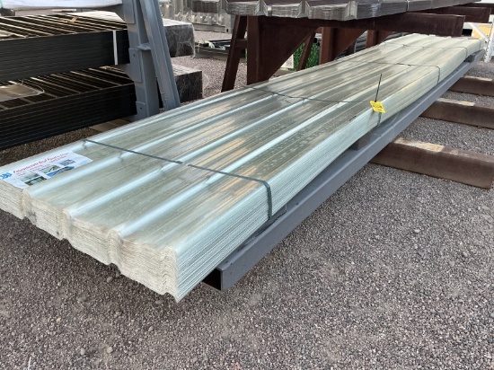 (50) 35in X 19.69ft Clear Polycarbonate Roof Panels