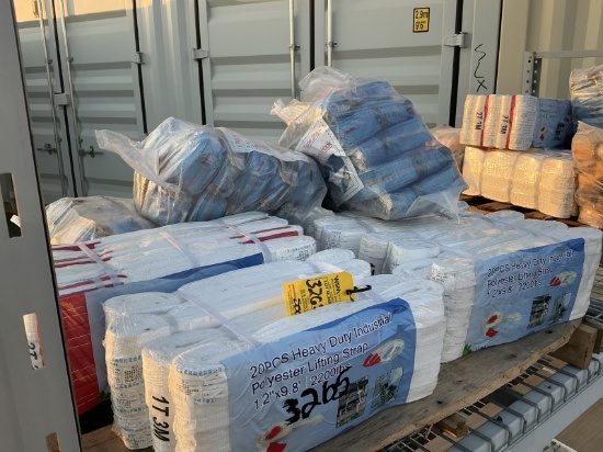 PALLET OF ASST LIFTING & TIE DOWN STRAPS