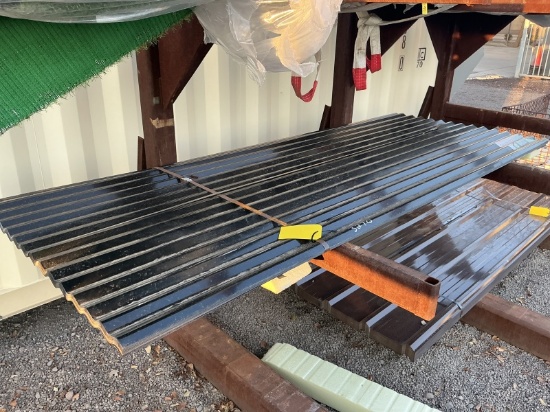 (30) 3FT X 7.87FT BLACK METAL ROOF PANELS