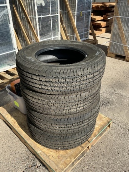 PALLET OF TIRES, KEY BOXES & STROBE