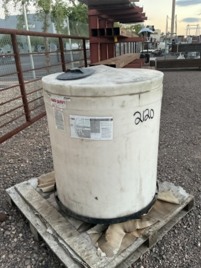 CHEM-TAINER PLASTIC CONTAINER ON CART