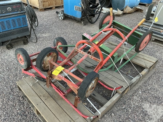 (2) TORCH CARTS & BARREL DOLLEY