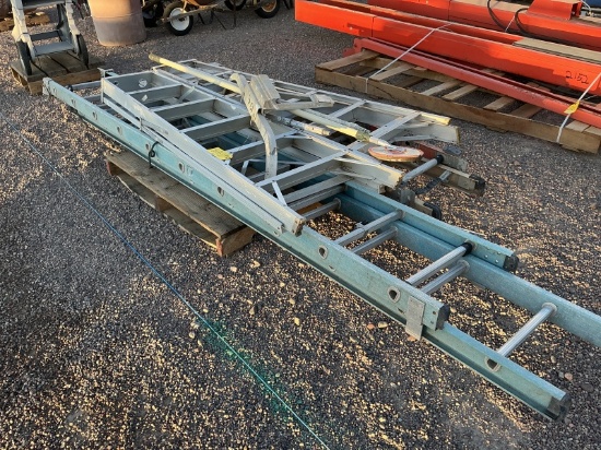 Pallet Of Asst Ladders & Painting Poles