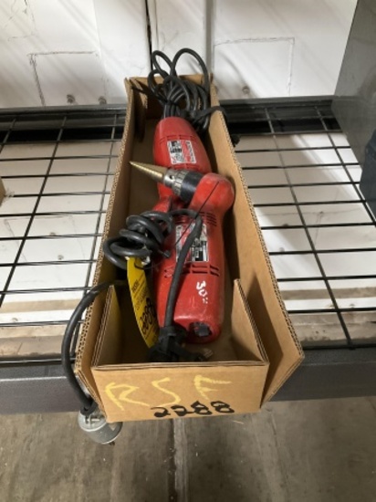 Two Milwaukee 3/8 Inch Reversing Drills