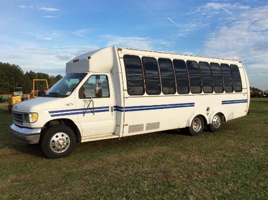 1994 FORD E350 BUS (AT, 7.3L DIESEL ENG, MILES READ 158068, VIN-1FDKE30M9RH