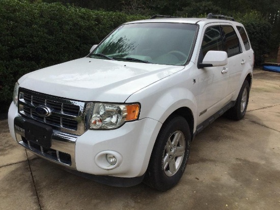 2008 FORD ESCAPE HYBRID (VIN-1FMCU5978KA82487, MILES READ 132089, AT, 2.3L)