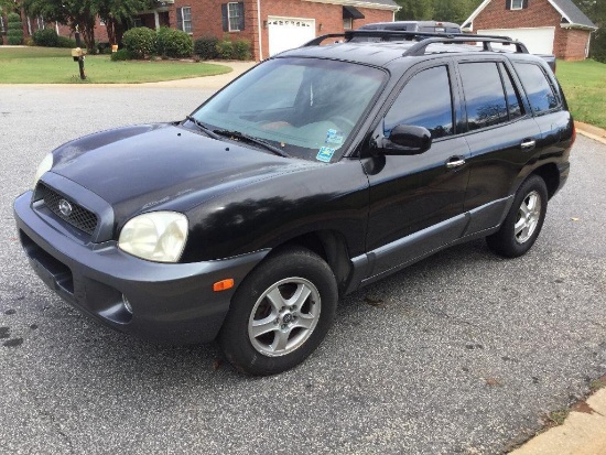 2003 HYUNDAI SANTA FE (AT, 2.7L V6, MILES READ 132185,VIN-KM8SC13D237395876