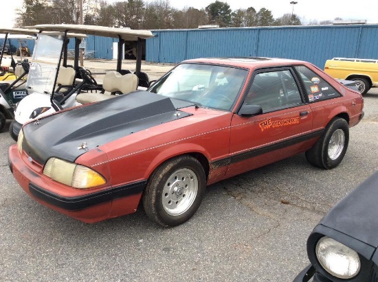 SPECIAL - DRAG CAR - 1987 FORD MUSTANG (FOX BODY, 350 CHEV TRANS, 3500 STAL