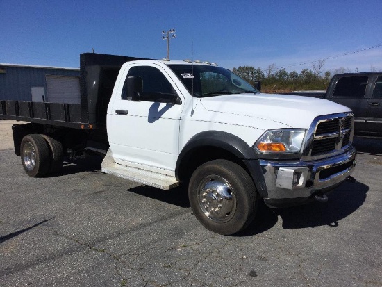 2012 DODGE RAM HEAVY DUTY DUMP TRUCK (AT, MILES READ 157494, 6.7L CUMMINS D