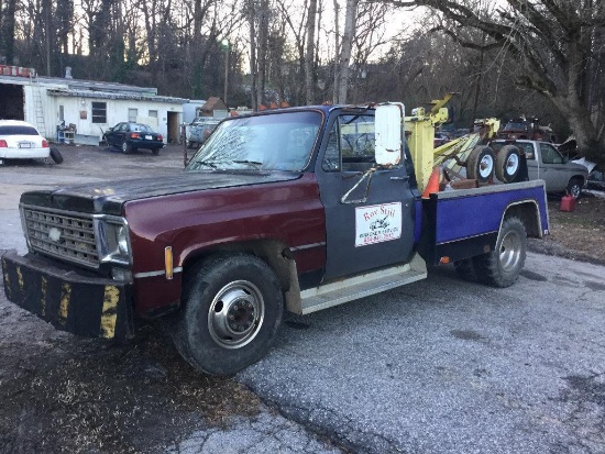 1978 CHEVROLET WRECKER (350 ENGINE, MANUAL TRANSMISSION, WRECK MASTER BOOM,