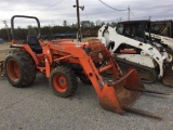 KUBOTAL2900TRACTOR W/ LOADER (DIESEL, GLIDE SHIFT, 4WD, HOURS READ 0844, SN