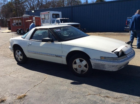 1990 BUICK REATTA (AT, 3.8L ENG, MILES READ 105490, VIN-1G4EC13C7LB907633)