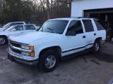 1997 CHEVROLET TAHOE LT- SALVAGE TITLE (AT, 5.7 L MILES READ 213599, VIN:1G