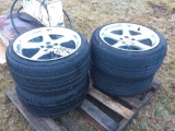(4) 225/45 R18 TIRES AND RIMS