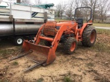 KUBOTA L2900 TRACTOR WITH LOADER (HOURS READ 0845, GST TRANSMISSION, 4WD, 5