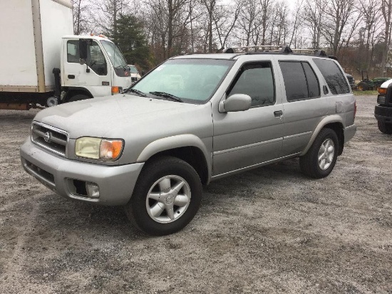 2001 NISSAN PATHFINDER (AT, 3.5L, MILES READ 191954, VIN-JN8DR07X01W512550)