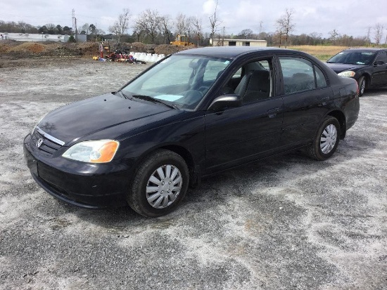 2002 HONDA CIVIC LX (AT, 1.7L, 1HGES165X2L001720, MILES READ 182713)