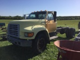 1997 FORD F SERIES CAB & CHASSIS (5spd/2spd, 429 GAS, MILES READ 189762-MIL