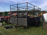 NO TITLE 14FT X 6FT STOCK TRAILER T/A
