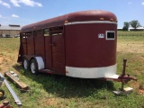 16 FT STOCK TRAILER (NO TITLE, T/A)