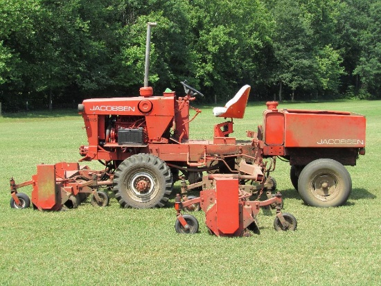 1991 JACOBSEN HR-15 FLAIL MOWER (PERKINS DIESEL, 16FT 6 IN CUT, QUANTITY-SPARE PARTS, 14 YRS W/SAME