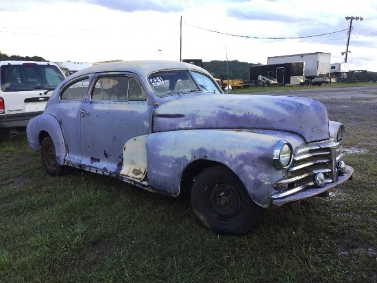 NO TITLE CHEVROLET ANTIQUE PARTS CAR (2 DOOR, NO MOTOR OR TRANSMISSION)